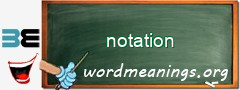 WordMeaning blackboard for notation